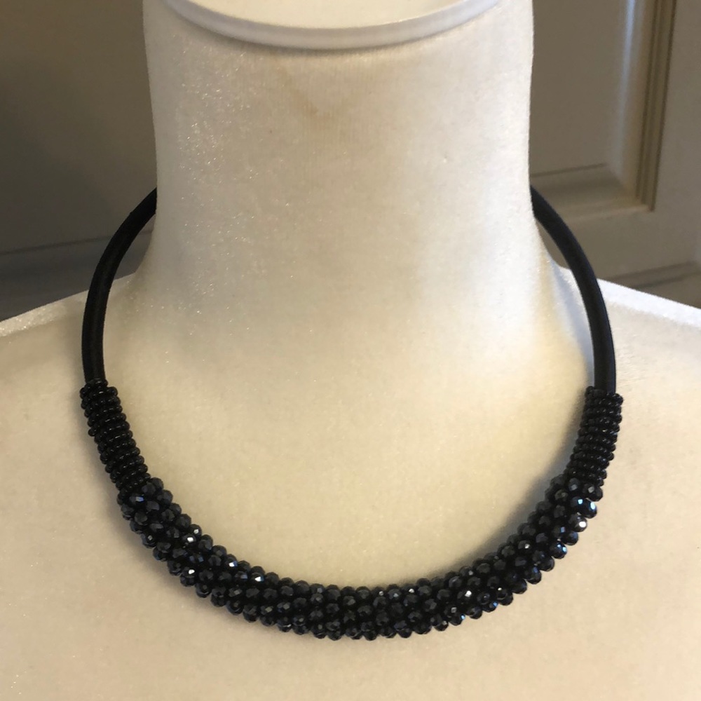 Faceted crystal bead necklace